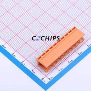 JL396V-39610O01 Plug-in Terminal Block Through hole,P=3.96mm Connector Board-to-Board / Socket - Open 1x10P 3.96mm Orange - Product Image 1