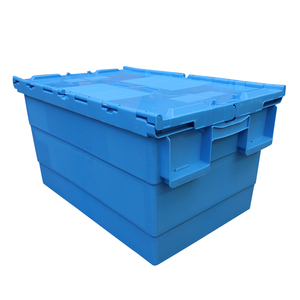 JOIN Attached Lid PP Logistics Box Solid Plastic <strong>Storage</strong> Moving <strong>Crates</strong> Nestable Shipping Container for Sale - Product Image 2
