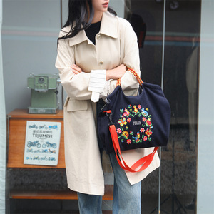 Qetesh Tote <strong>Bag</strong> Customization High Quality Large Capacity Fashionable Waterproof Nylon <strong>Animal</strong> Embroidery Designer <strong>Bags</strong> - Product Image 3