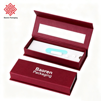 Boîtes d'emballage pour faux ongles rigides en carton écologique coloré Baoren, matériaux recyclés, haut de gamme, transparentes