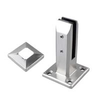 Maßgefertigtes Hohles Edelstahl-Treppengeländer Bodenmontiertes Bohrfreies Glasgeländer-System