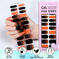 Vente en gros de bandes adhésives pour ongles en gel DIY, motif toile d'araignée gothique noir et blanc, scintillantes, sans UV, sans produits toxiques, sans danger pour la peau, pour Halloween effrayant