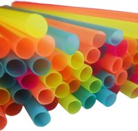 Pailles en plastique colorées jetables, biodégradables, écologiques, de qualité alimentaire PLA, pour fêtes, bars et divertissements à domicile