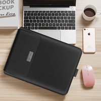 Housse Universelle pour Ordinateur Portable avec Support Pliable, Étui en Cuir PU pour MacBook 11 12 13 15 16 Pouces, Antichoc
