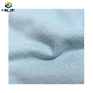 Tela de verano 55% Lino 45% algodón Single Jersey Sheer Wicking Knitting <span class=keywords><strong>Fabric</strong></span> para camiseta de verano - Product Image 1