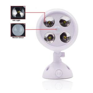 Lampe murale solaire sans fil à 4 LED super lumineuse 600 lumens avec détecteur de mouvement PIR, alimentée par batterie, projecteur extérieur - Product Image 5