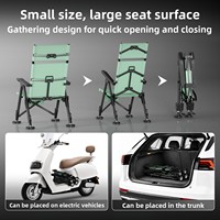 Chaise de pêche pliable verticalement, tout-terrain, multifonctionnelle, portable, de style européen, en acier au carbone Oxford