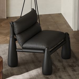 Sillón de Salón Moderno de Mediados de Siglo Hecho a Mano, Tela de Retazos, Patas Cónicas de Madera Maciza, Sillón Decorativo - Product Image 2