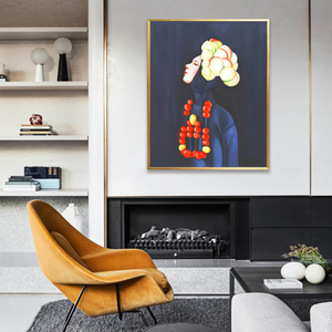 Trang trí nội thất phụ nữ handmade <span class=keywords><strong>canvas</strong></span> sơn dầu trừu tượng chân dung tay sơn tường nghệ thuật - Product Image 2