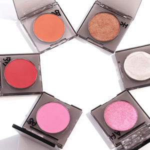 Palette di Blush e Illuminante Personalizzabile con il Tuo Logo, Fard Singolo a Lunga Durata in Viola, <span class=keywords><strong>Rosa</strong></span> e Arancione - Product Image 3