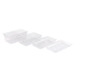 NSF di Plastica Per Alimenti Pan di Alta Qualità Buffet Plastica Gn Pan PC Trasparente o PP bianco con sigillante coperchio per la cucina attrezzature