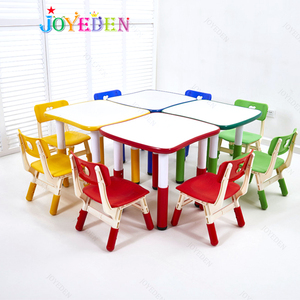 Đồ Nội Thất Phòng Học Mầm Non Cho Trẻ Mẫu Giáo Bộ Ghế Và Bàn Nhựa Có Chiều Cao Điều Chỉnh Được Cho Trẻ Em - Product Image 2