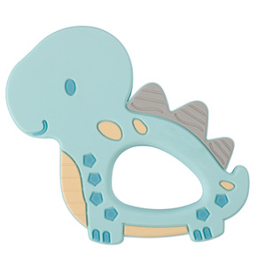 Jouet de dentition en forme de dinosaure mignon pour bébés, confortable et essentiel pour la dentition, en silicone de qualité alimentaire, pour nourrissons de 0 à 24 mois - Product Image 5