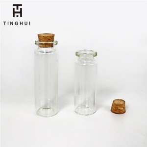 Wholesale Mini Clear <b>Glass</b> Wishing Small Drift <b>Bottle</b> Vials <b>With</b> <b>Cork</b> <b>Glass</b> Tube Corked Jars Candy <b>Bottle</b> - Product Image 4