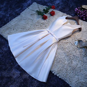 S851F 2025 New Korean Style Party Bridesmaid Women Evening Dress Short - Product Image 3