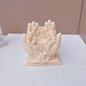 Moule en silicone TangChu pour bougie religieuse, Jésus et la Sainte Famille dans les mains, moule 3D DIY pour bougie, décoration d'intérieur, moule pour bougie parfumée, résine - Product Image 1