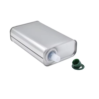 Boîte en métal rectangulaire carrée vide en acier inoxydable de qualité alimentaire de 250 ml pour l'emballage de l'huile d'olive avec impression de logo personnalisée pour le lait
