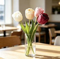 Premium Real Touch Handgemaakte Moderne Tulp Herbruikbaar Recyclebaar voor Bloemstukken, Tafeldecoraties, Bruiloften, Moederdag, Afstuderen
