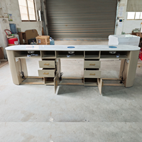 Table de manucure de luxe blanche pour salon de beauté avec collecteur de poussière