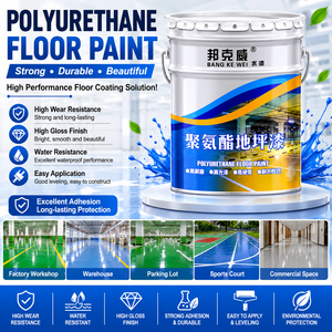 Factory Direct Waterborne Polyurethane Floor <b>Paint</b> Heavy Duty Floor <b>Coating</b> with High Adhesion - Product Image 1
