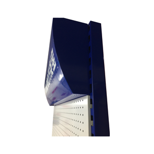 Freistehendes Metall-Pegboard-Display-<span class=keywords><strong>Rack</strong></span> frei bewegliches Hardware-Werkzeug-Display-<span class=keywords><strong>Rack</strong></span> für Einzelhandel geschäfte mit gebogenem Logo und Sockel. - Product Image 2