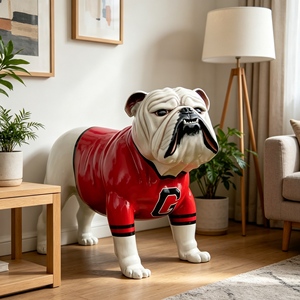 Statue de chien grandeur nature en résine écologique, fabriquée par un fabricant avec 25 ans d'expérience, pour la décoration de projets municipaux - Product Image 1