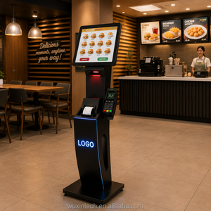 Kiosque de restauration rapide WUXIN, borne de paiement automatique à écran tactile, équipé d'un lecteur de code QR/imprimante thermique 80 mm - Product Image 4