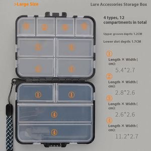 Caja Organizadora Portátil Mini de Plástico para Señuelos de Pesca, Accesorios para Señuelos de Lago y Río, Cucharas, Anzuelos y Accesorios para Uso en Exteriores - Product Image 3