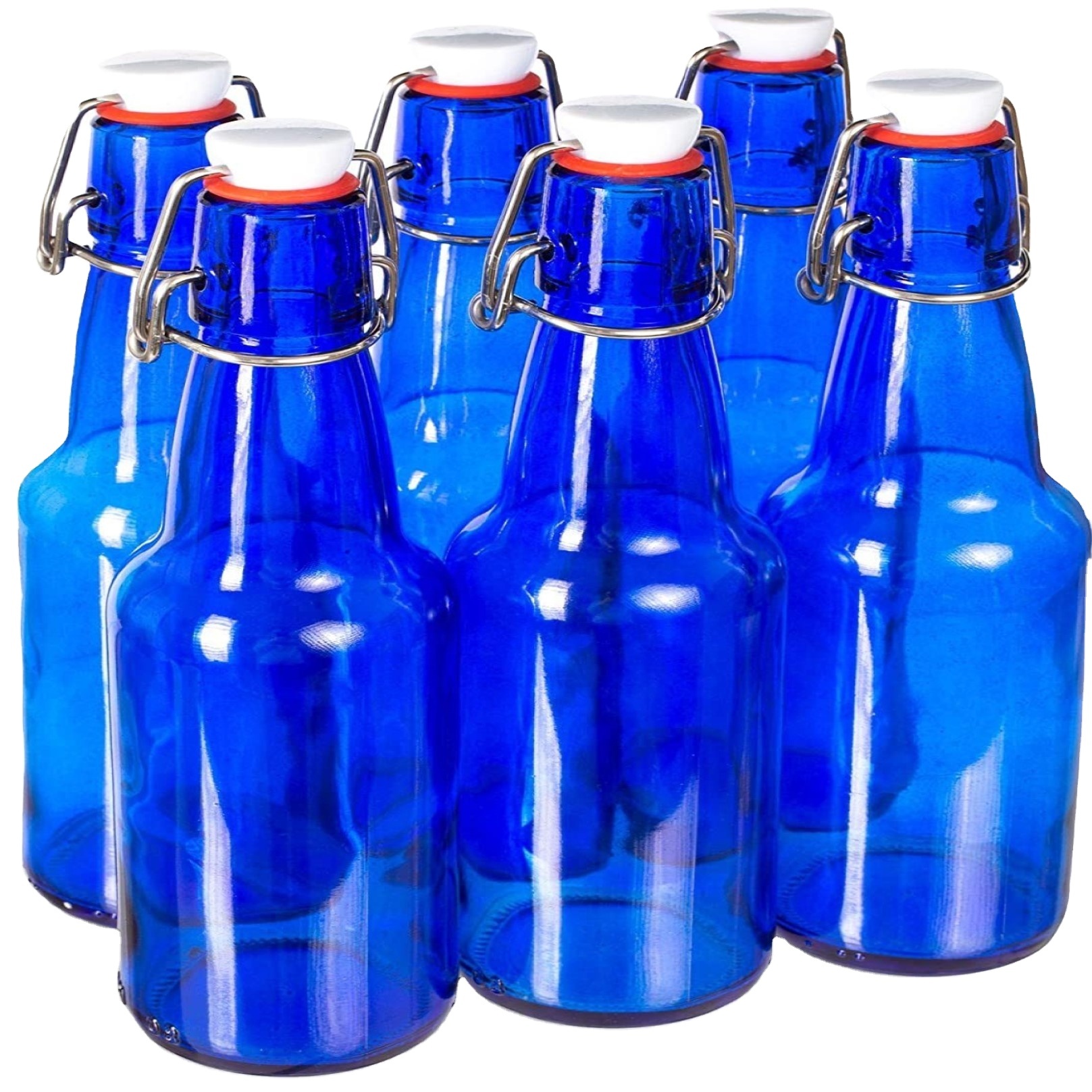 コバルトブルーの装飾ボトル コバルトブルー ガラスボトル ポルトガル製 - メルカリ