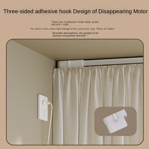 Modern Intelligent Single Double <strong>Electric</strong> <strong>Curtain</strong> Metal Alloy Track Mini <strong>Motor</strong> Hidden Type Small Love Design Living Room Set - Product Image 2