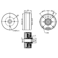 Moteur de cardan léger GM2804 42,3g 35mm avec borne PH3P pour mécanismes de cardan de robotique de précision et systèmes de contrôle de mouvement