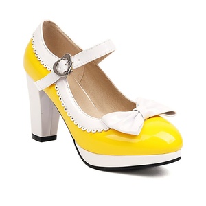 Scarpe con tacco medio in vernice da donna con nodo a fiocco da danza da principessa con fibbia con cinturino in stile retrò per scarpe da <span class=keywords><strong>ballo</strong></span> Swing - Product Image 6