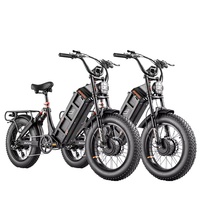 Bicicleta Eléctrica Todoterreno Eahora Juliet 48V 250W con Llantas Anchas, Largo Alcance, Batería de Litio, Sistema Digital Inteligente, Motor Dual para Adultos