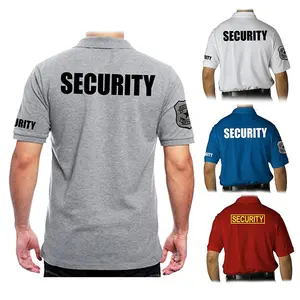 Camiseta polo de segurança com impressão no verão, camisa clássica de polo para segurança, camiseta casual de algodão 100%