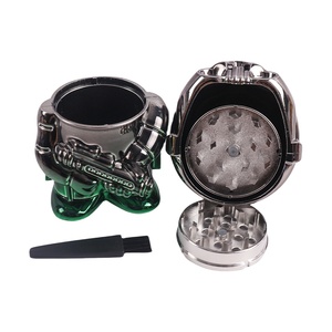 Meilleures ventes transfrontalières : Grinder classique Vader en alliage de zinc noir et blanc, broyeur de fumée pour accessoires - Product Image 5