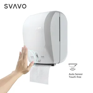 Dispensador de papel Jumbo sin contacto para uso comercial, soporte de tissu con sensor automático, montado en la pared