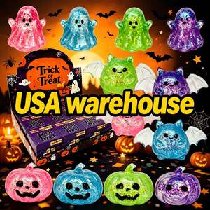 Jouet Squishy Gabby sans BPA, Halloween, Citrouille, Chauve-souris, Fantôme, 72 pièces, Rempli de Maltose, à Remontée Lente, Doux, Sensoriel, Anti-stress - Product Image 6