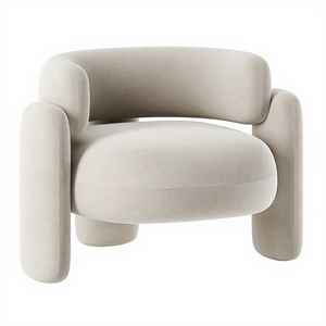 Poltrona Singola Moderna in Stile Nordico Minimalista, Sedia in Legno Creativa e <span class=keywords><strong>di</strong></span> <span class=keywords><strong>Design</strong></span> <span class=keywords><strong>per</strong></span> <span class=keywords><strong>Soggiorno</strong></span> e Camera da Letto - Product Image 2