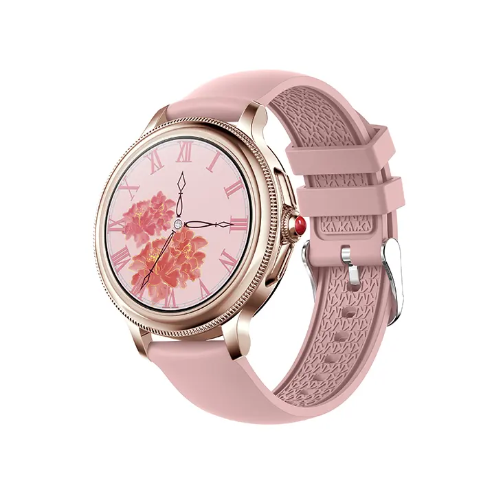 MF96 indossabile schermo rotondo full touch da 1.2 pollici 128M BT call 5.2 uomo donna ragazze regali oro argento rosa decorazione smart watch