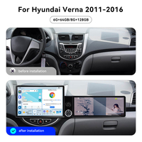 Écran ZWNAV 13,1" + 12,3" pour Hyundai Verna 2011-2016, Android 15, CarPlay sans fil, DSP, GPS, Navi, autoradio stéréo, 4G WiFi, OEM