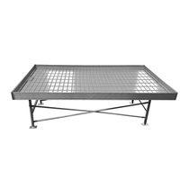 Système hydroponique de table de culture à flux et reflux, banc roulant en plastique ABS pour serres agricoles, fourni par l'usine
