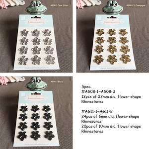 Mélange de perles <span class=keywords><strong>en</strong></span> strass acryliques, Scrapbooking pour embellissements, gemmes adhésifs, strass, dos plat, demi-perles - Product Image 6