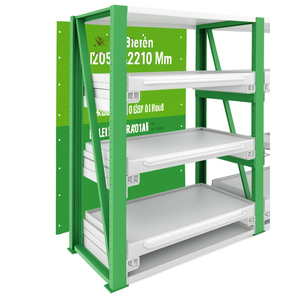 Fami System Ar Rear Wall Shelf 1050x2210 Mm Green Ral6011 <b>For</b> <b>Storage</b> - Product Image 3