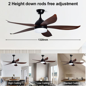 Ventiladores de techo <span class=keywords><strong>antiguos</strong></span> de 5 aspas negros con control remoto rústico <span class=keywords><strong>Precios</strong></span> para sala de estar - Product Image 6