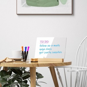 Tableau lumineux en acrylique pour messages, notes, tableau blanc, tableau effaçable à sec en acrylique transparent éclairé - Product Image 3