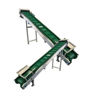 Hazne ile paslanmaz çelik eğimli yükleme ve boşaltma tırmanma etek yeşil yassı bantlı taşıyıcı - Product Image 1