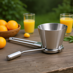 Spremiagrumi manuale in acciaio inox per la preparazione di succhi freschi, utensile da cucina - Product Image 3