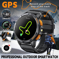 Reloj inteligente LIGE BWK67 para hombres, respuesta GPS integrada, hacer llamadas, batería de larga duración, linterna LED, brújula, rastreador de actividad física, Android IOS