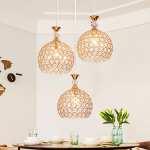 E27 Iron <strong>Ceiling</strong> <strong>Light</strong> <strong>3</strong> Heads Crystal Modern Painted 80 Customizable Surface Mounted Pendant Lamp 2-Year Warranty - Product Image 1