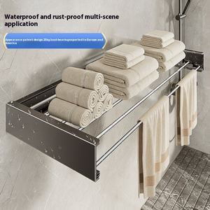 Лидер продаж, Высококачественная Выдвижная сушилка для белья в европейском стиле, оптовая продажа, модная настенная Современная прочная металлическая сушилка - Product Image 4